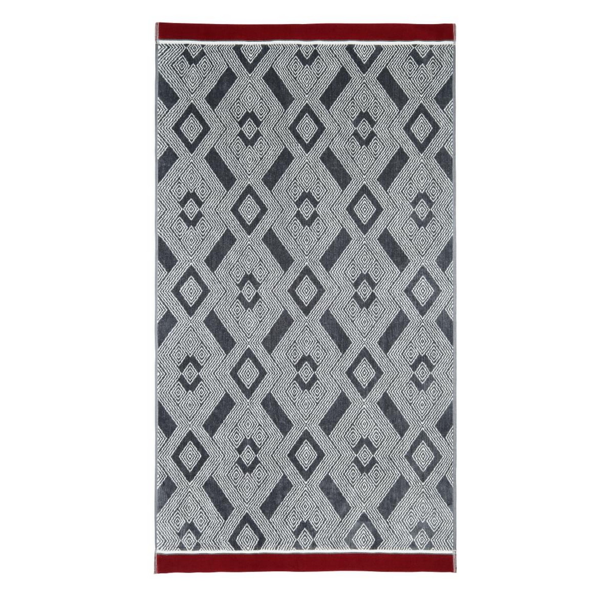 Siya Bath Mat By Bedeck Of Belfast In Charcoal Grey